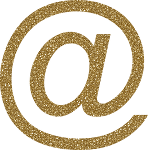 Glitter Gold Email Icon