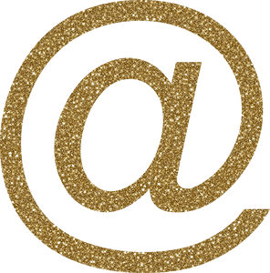 Glitter Gold Email Icon